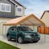 PHI VILLA 10x20 Ft Heavy Duty Carport Car Canopy Instant Garage Party Tent -Phi Villa PHIVILLA10x20ftHeavyDutyCarportCarCanopyInstantGaragePartyTent