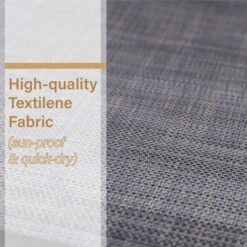 5-Piece Outdoor Dining Set With Aluminum Stackable Chairs For Garden, Backyard PHI VILLA -Phi Villa PHIVILLAOutdoorAluminumStackableTextileneSli