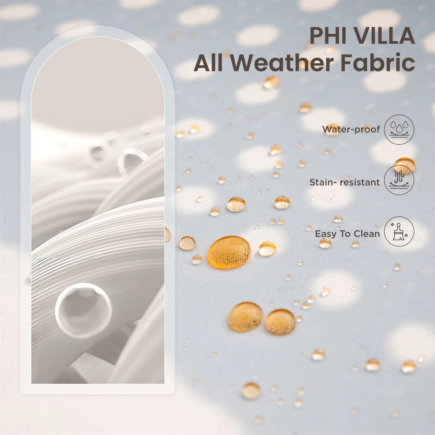 PHI VILLA 4-Piece Patio Wicker & Acacia Wood Conversation Set With Loveseat & Coffee Table 9 PHI VILLA 4-Piece Patio Wicker & Acacia Wood Conversation Set With Loveseat & Coffee Table - Image 7