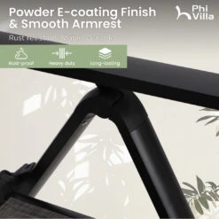 PHI VILLA Patio Folding Adjustable Aluminum & Textilene Dining Chairs -Phi Villa PV 0302024.12.30 3