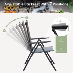 PHI VILLA Patio Folding Adjustable Aluminum & Textilene Dining Chairs -Phi Villa PV 0302024.12.30 7 40f9f0b4 1aae 47c4 b414 18bdb7010104