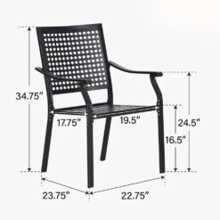 PHI VILLA Outdoor Fixed Steel Dining Chairs With Bullseye Flower Pattern - Set Of 2 29 PHI VILLA Outdoor Fixed Steel Dining Chairs With Bullseye Flower Pattern - Set Of 2 -Phi Villa PV 2024.4.26 E02GF0703 060 01 7d3bd7d5 2d04 4938 aeb6 b353ef56654b