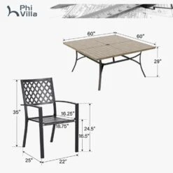 8-Seat Patio Dining Set For Family Reunio With Farmhouse Style Wood-like Table PHI VILLA 23 8-Seat Patio Dining Set For Family Reunio With Farmhouse Style Wood-like Table PHI VILLA -Phi Villa PV 2024.4.2 PV 459 25783f19 e57c 4763 a5ef e3557deec700
