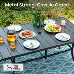 7-Piece Patio Dining Set With Stackable Chairs For Garden, Backyard PHI VILLA -Phi Villa PV 2024.4.3 PV326
