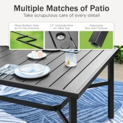 9-Piece Patio Dining Set With Stylish Rattan Rope Chairs And Long Table For 8-Phi Villa -Phi Villa PV 453 PV 3 61da1221 915b 4d01 be05 c867f1a99ce1 1