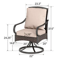 8-Seat Patio Dining Set With Wood-like Table & Luxurious Cushioned Chairs For Family Reunion Phi Villa -Phi Villa PV 459 6