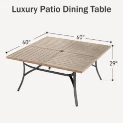 PHI VILLA 8 Person Wood-like Steel Table -Phi Villa PV 459 6 8ba0a817 4dca 49f2 9435 00dd11dc4cd7