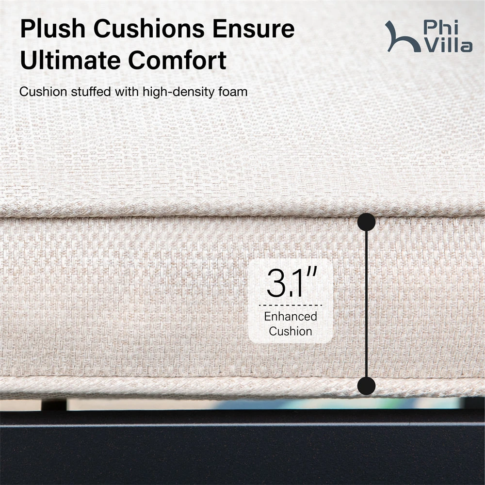 5/7-Piece Patio Dining Set With Patterned Round Table & Stylish Rattan Rope Chairs-Phi Villa 7 5/7-Piece Patio Dining Set With Patterned Round Table & Stylish Rattan Rope Chairs-Phi Villa - Image 5