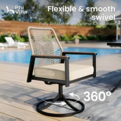 9-Piece Patio Dining Set With Stylish Rattan Rope Chairs And Square Table For 8-Phi Villa -Phi Villa PV 480 PV 25.3.13 2 1d41e378 6504 498d 957c 29d8dec65bf9 1