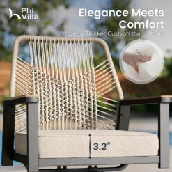 Phi Villa Mirage 9-Pcs Patio Dining Set With Farmhouse Enlarged Square Table -Phi Villa PV 480 PV 25.3.13 3 034c3e9f acae 4eff b284 6347cde0505f