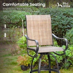 Phi Villa Outdoor Swivel Textilene Bar Stools -Phi Villa PV 2024.5.30 3 17f64c45 9c3b 4c42 b7e6 6319289a640b