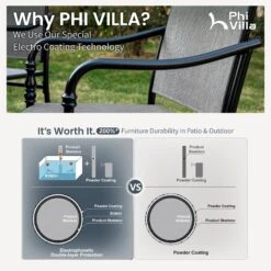 Patio Textilene Dining Chairs Set For Lawn, Front Porch PHI VILLA -Phi Villa PV 2024.3.24 3 f74ddd81 4e9f 461d 8442 484699ca455c