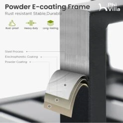 PHI VILLA 7-piece / 9-piece Patio Dining Sets Extendable Steel Table And Stackable Chairs -Phi Villa PV2024.4.23 3 bbbcace1 99ab 41c8 9649 499216606f8d