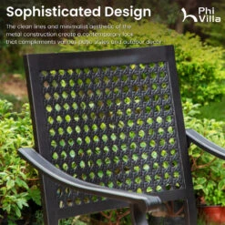 PHI VILLA Outdoor Fixed Steel Dining Chairs With Bullseye Flower Pattern - Set Of 2 36 PHI VILLA Outdoor Fixed Steel Dining Chairs With Bullseye Flower Pattern - Set Of 2 -Phi Villa PV2024.4.26 2 db3ebc0f 8e8d 4f3f 9d38 195092afab0f