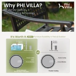 Phi Villa 7-Piece / 9-Piece Patio Dining Set Fixed Stackable Chairs & Extendable Table -Phi Villa PV2024.4.26 4 3a8ba27d 7e12 455e aa89 029ac08a19de