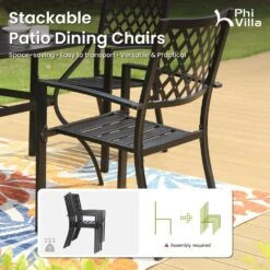 Classic 5-Piece Patio Dining Set For Garden Backyard PHI VILLA -Phi Villa PV2024.4.2 1 32725784 1c07 4120 be7d f154e59cb707