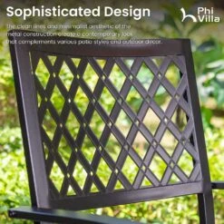 Patio Stackable Dining Chairs For Deck,Backyard PHI VILLA -Phi Villa PV2024.4.2 2