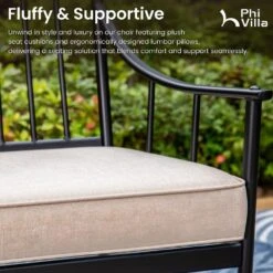Phi Villa 9-Pcs Patio Dining Set With 60" Square Table And Fashionable Steel Chairs -Phi Villa PV2024.5.27 6