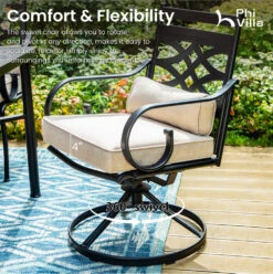 Phi Villa 7-Piece Patio Dining Set Of Stylish Steel Chairs And Steel Rectangle Table -Phi Villa PV 2024.5.10 4 763bd16a f26b 42a5 8cdf a1eecd0fdb0e
