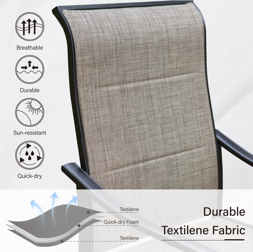 PHI VILLA 7/9-Piece Patio Dining Set With Embossed Adjustable Table & Textilene Swivel Chairs 18 PHI VILLA 7/9-Piece Patio Dining Set With Embossed Adjustable Table & Textilene Swivel Chairs - Image 16