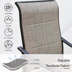 7-Piece Patio Dining Set With Upgraded Textilene Padded Chairs For Deck, Backyard PHI VILLA -Phi Villa PaddedTextileneSwivelChairs115 3 d1e9d543 858a 4128 815c e6d759afbb56