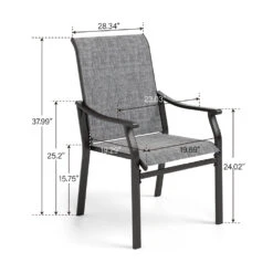 5-Piece Patio Textliene Dining Set For Garden PHI VILLA -Phi Villa Patio 2 Piece Textliene Fixed Chair for Dining Garden PHI VILLA 1 d2f8b009 42fa 46a1 820a c81e31f4b009