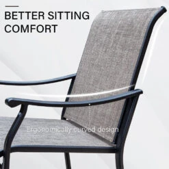 5-Piece Patio Textliene Dining Set For Garden PHI VILLA -Phi Villa Patio 2 Piece Textliene Fixed Chair for Dining Garden PHI VILLA 3 f24965a4 2eb1 45fc 8f90 1c0decd51044