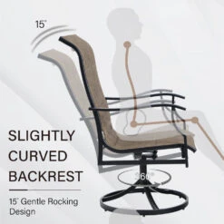 Modern 7-Piece Patio Dining Set With Upgraded Padded Swivel Chairs For Backyard PHI VILLA -Phi Villa Patio Padded Swivel Dining Chairs for Porch Deck Backyard PHI VILLA 1 8ad8e16c dc5f 4488 bff7 f9a53eae6a01