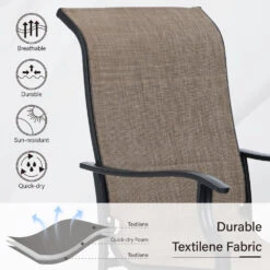 Modern 7-Piece Patio Dining Set With Upgraded Padded Swivel Chairs For Backyard PHI VILLA -Phi Villa Patio Padded Swivel Dining Chairs for Porch Deck Backyard PHI VILLA 3 73dbc498 8688 4553 9345 223fe82039ee