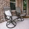 Patio Upgraded Padded Swivel Dining Chairs For Porch, Deck, Backyard PHI VILLA