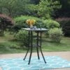 Phi Villa Cast Aluminum Square Patio Outdoor Bar Table -Phi Villa Phi Villa Cast Aluminum Square Patio Outdoor Bar Table