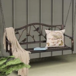 Phi Villa Metal Outdoor Porch Swing, Hanging Patio Bench 20 Phi Villa Metal Outdoor Porch Swing, Hanging Patio Bench -Phi Villa Phi Villa Metal Outdoor Porch Swing Hanging Patio Bench