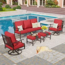 Phi Villa 7-Seater Patio Steel Sofa With Cushions And Multi-fuctional Ottomans 30 Phi Villa 7-Seater Patio Steel Sofa With Cushions And Multi-fuctional Ottomans -Phi Villa Phi Villa Patio Steel Sofa outdoor sofa set21 599c6a65 2dbe 470d a982 33b7c61ce9db