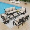 Phi Villa 9-Seater Outdoor Steel Conversation Sofa Set With Multi-functional Ottomans -Phi Villa Phi villa outdoor Steel conversation Sofa set13 1ce9868c 6232 4348 a04a b5f70ebafa19