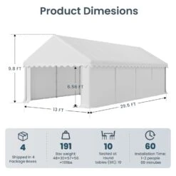 Phi Villa 20'x40' Heavy Duty Wedding Party Tent Outdoor Gazebo Shelter -Phi Villa PhiVilla13 x30 HeavyDutyWeddingPartyTent07