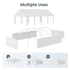 Phi Villa 20'x40' Heavy Duty Wedding Party Tent Outdoor Gazebo Shelter -Phi Villa Phi Villa 16 x26 Heavy Duty Wedding Party Tent06