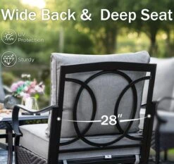 Phi Villa 7-Seater Wicker & Steel Outdoor Conversation Sofa Sets With Loveseat -Phi Villa Phi Villa Wicker And Steel patio Conversation Sofa05 035adcb3 bbf4 421e b5a1 8b3500cd66ca