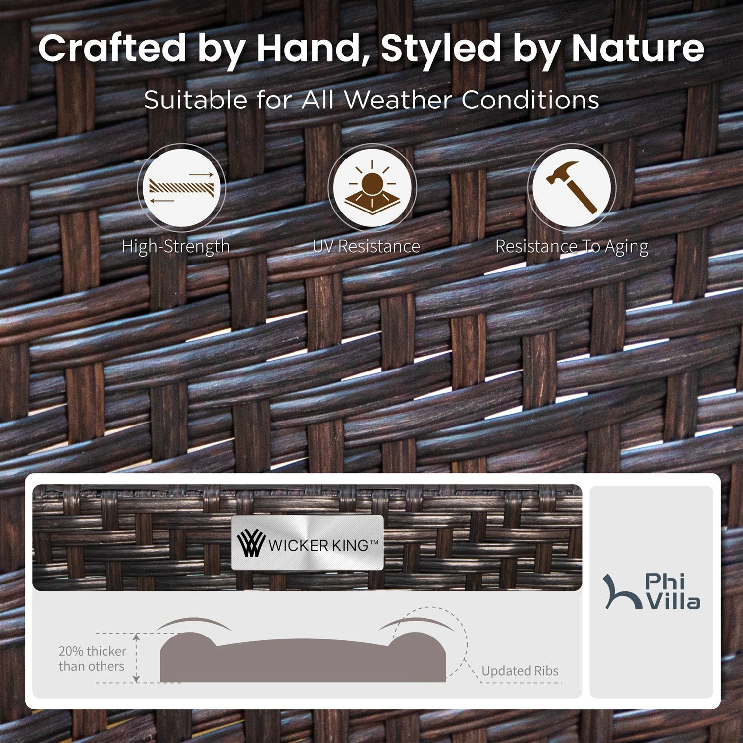 Phi Villa 5-Seater Outdoor Steel & Rattan Sofa Set With Rectangle Fire Pit Table 20 Phi Villa 5-Seater Outdoor Steel & Rattan Sofa Set With Rectangle Fire Pit Table - Image 18