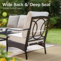 Phi Villa 9-Seater Wicker & Steel Outdoor Conversation Sofa Sets With Loveseat 35 Phi Villa 9-Seater Wicker & Steel Outdoor Conversation Sofa Sets With Loveseat -Phi Villa Phi Villa Wicker And Steel patio Conversation Sofa14