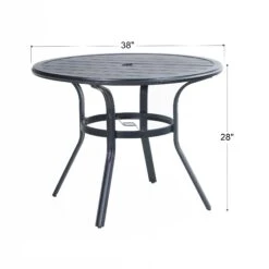 Phi Villa 5-Piece Outdoor Dining Set With Round Table & Textilene Swivel Chairs 33 Phi Villa 5-Piece Outdoor Dining Set With Round Table & Textilene Swivel Chairs -Phi Villa S5 11959 01 2 5ca2f7a1 bb68 4ee8 b67b 47cab6cae9f8