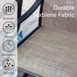 9-Piece Patio Dining Set With 60" Square Table And Textilene Swivel Chairs- Phi Villa -Phi Villa Swivel 2 Piece Patio Dining Chair for Porch Deck Backyard with Black Frame PHI VILLA.1 c5c370d8 9c8f 4768 bcd0 76d21e222202