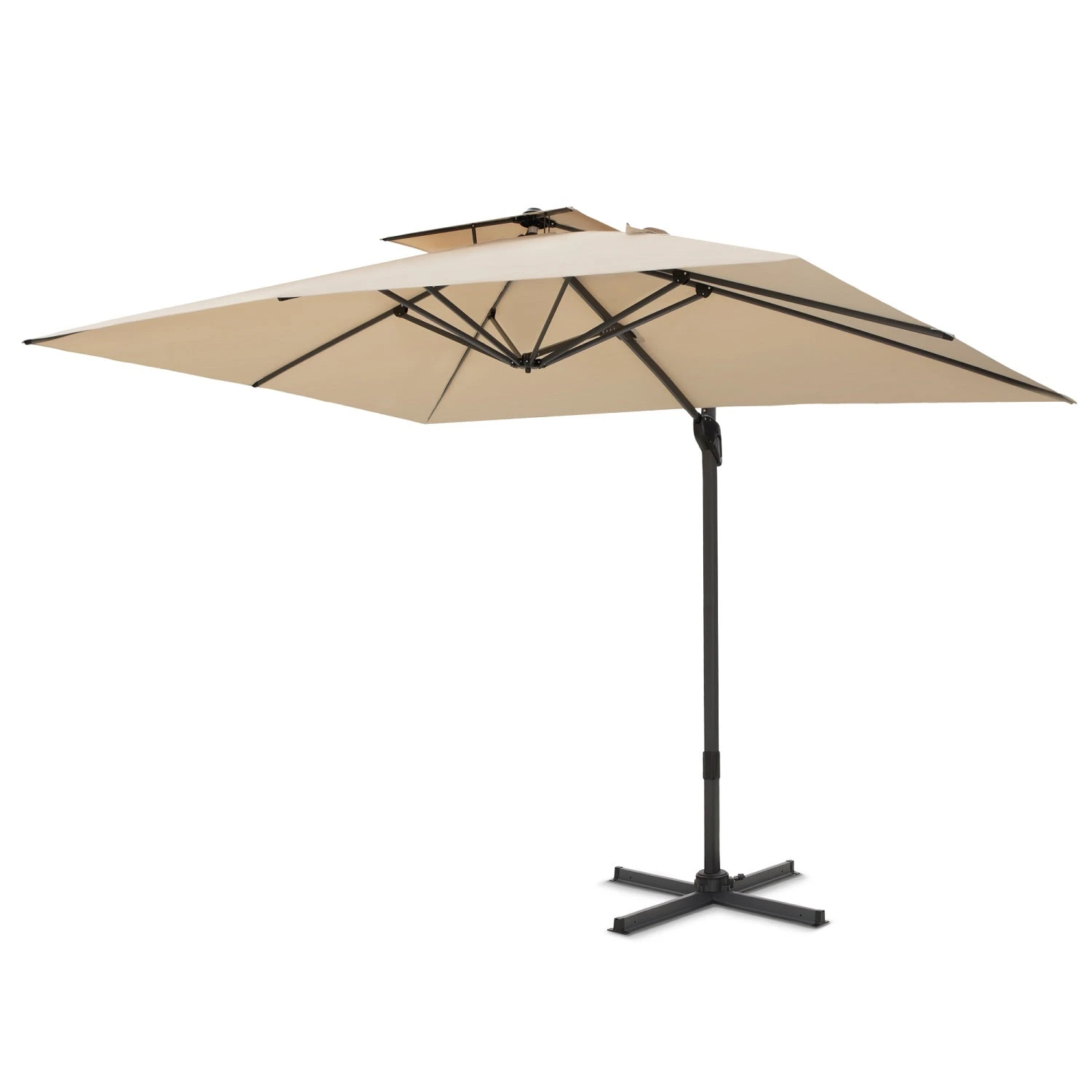 PHI VILLA 10ft Outdoor Patio Automatic Hydraulic Cantilever Parasols Umbrella 9 PHI VILLA 10ft Outdoor Patio Automatic Hydraulic Cantilever Parasols Umbrella - Image 7