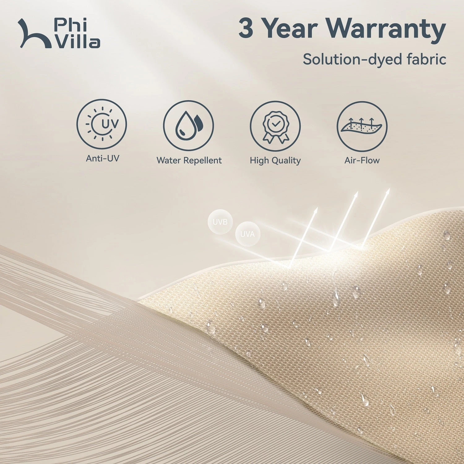 PHI VILLA 10ft Outdoor Patio Automatic Hydraulic Cantilever Parasols Umbrella 7 PHI VILLA 10ft Outdoor Patio Automatic Hydraulic Cantilever Parasols Umbrella - Image 5