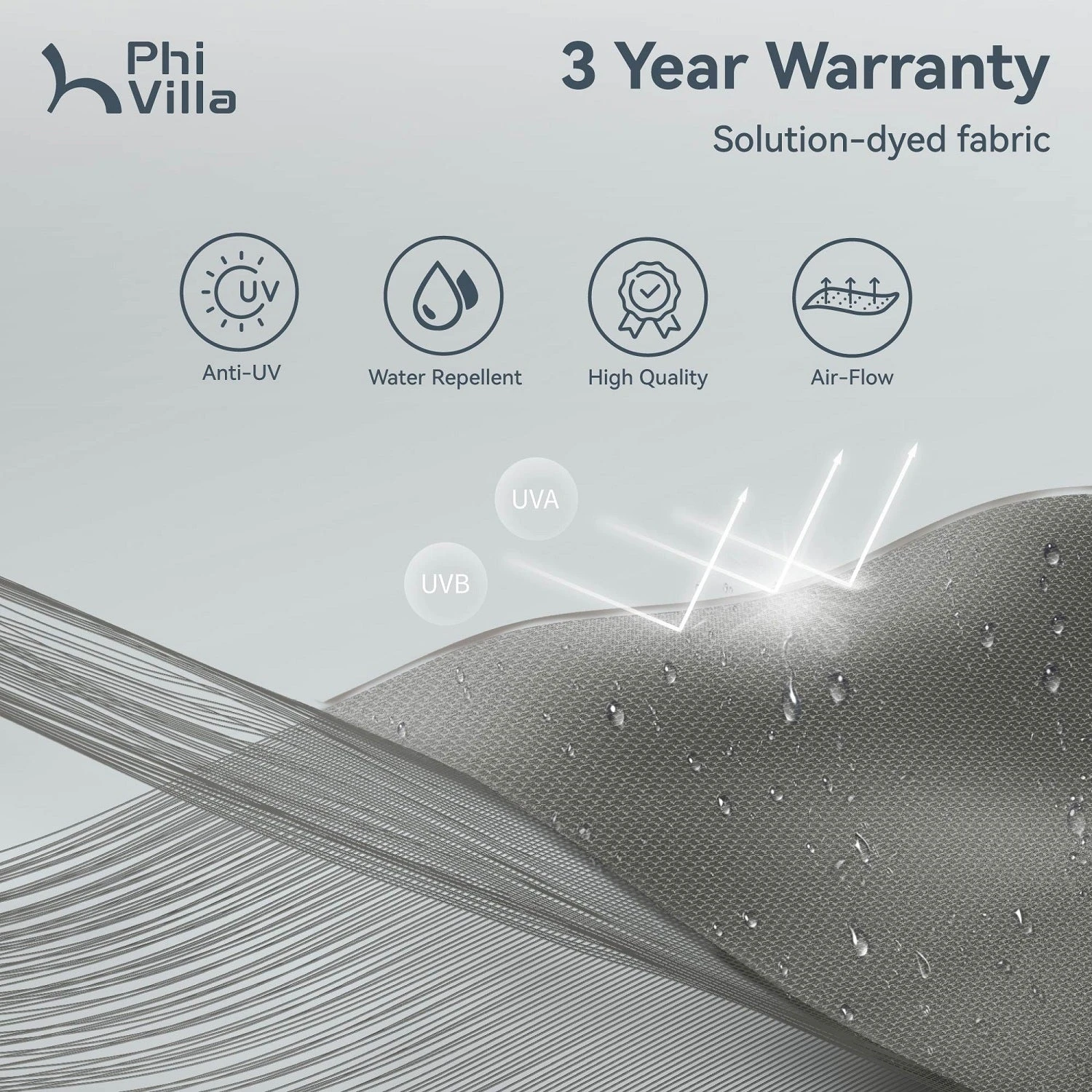 PHI VILLA 10ft Outdoor Patio Automatic Hydraulic Cantilever Parasols Umbrella 14 PHI VILLA 10ft Outdoor Patio Automatic Hydraulic Cantilever Parasols Umbrella - Image 12