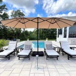 PHI VILLA 15ft 11-Color Double-Sided Patio Extra Large Twin Umbrella