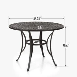 Phi Villa Cast Aluminum Enlarged Round High Pub Table 9 Phi Villa Cast Aluminum Enlarged Round High Pub Table -Phi Villa cast aluminum bar table