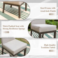 PHI VILLA Patio Textilene Padded Fixed Dining Chairs, Set Of 2 14 PHI VILLA Patio Textilene Padded Fixed Dining Chairs, Set Of 2 -Phi Villa cfe0834d845ad5109582b6466ba4739e 030d3eb4 c9d9 41d5 b10a 104b15f9ba37