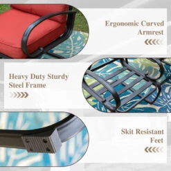 PHI VILLA C-Spring Metal Cushioned Lounge Chairs -Phi Villa cfe0834d845ad5109582b6466ba4739e ed910488 144e 4cc4 a233 69e7698a639a