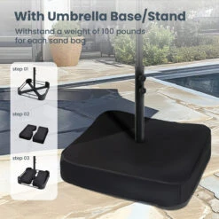 PHI VILLA 15ft 11-Color Double-Sided Patio Extra Large Umbrella With LED Lights 31 PHI VILLA 15ft 11-Color Double-Sided Patio Extra Large Umbrella With LED Lights -Phi Villa outdoor umbrella with base