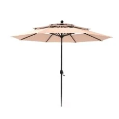 PHI VILLA 10ft 3 Tier Auto-tilt Patio Umbrella Outdoor Double Vented Umbrella -Phi Villa patioumbrellas